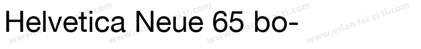 Helvetica Neue 65 bo字体转换